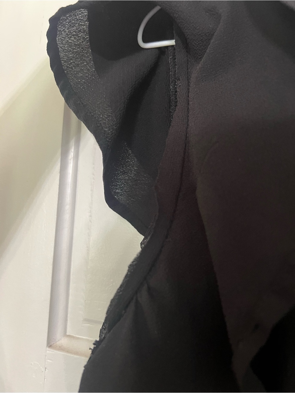 Umgee black tiered midi dress with ruffle sleeves - Picture 3 of 6